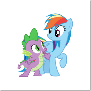 Rainbow Dash and Spike Posters and Art